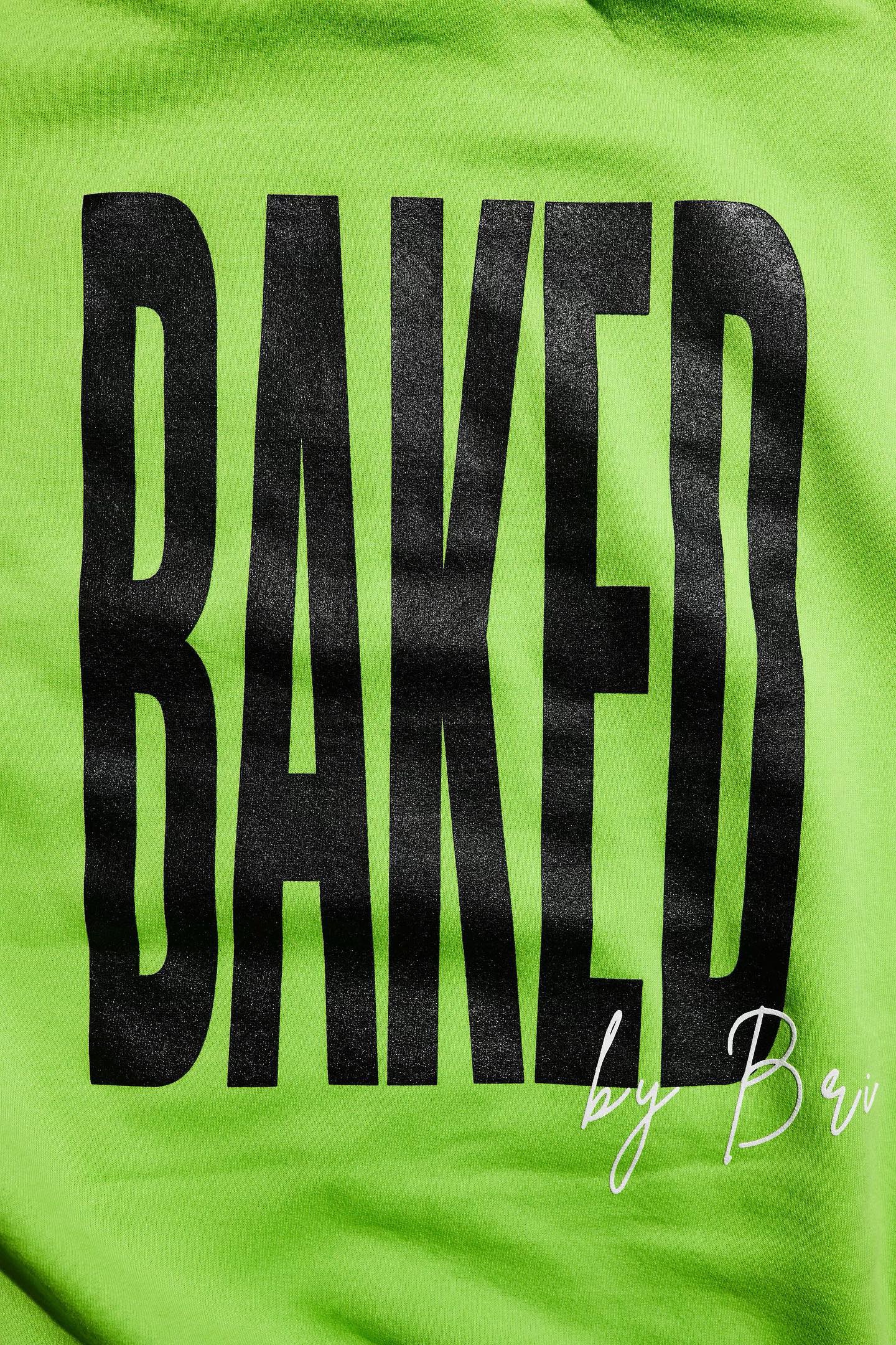 BAKED Hoodie Lime Green